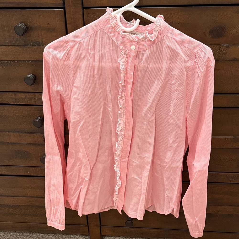 LOFT Pink Button Down Shirt